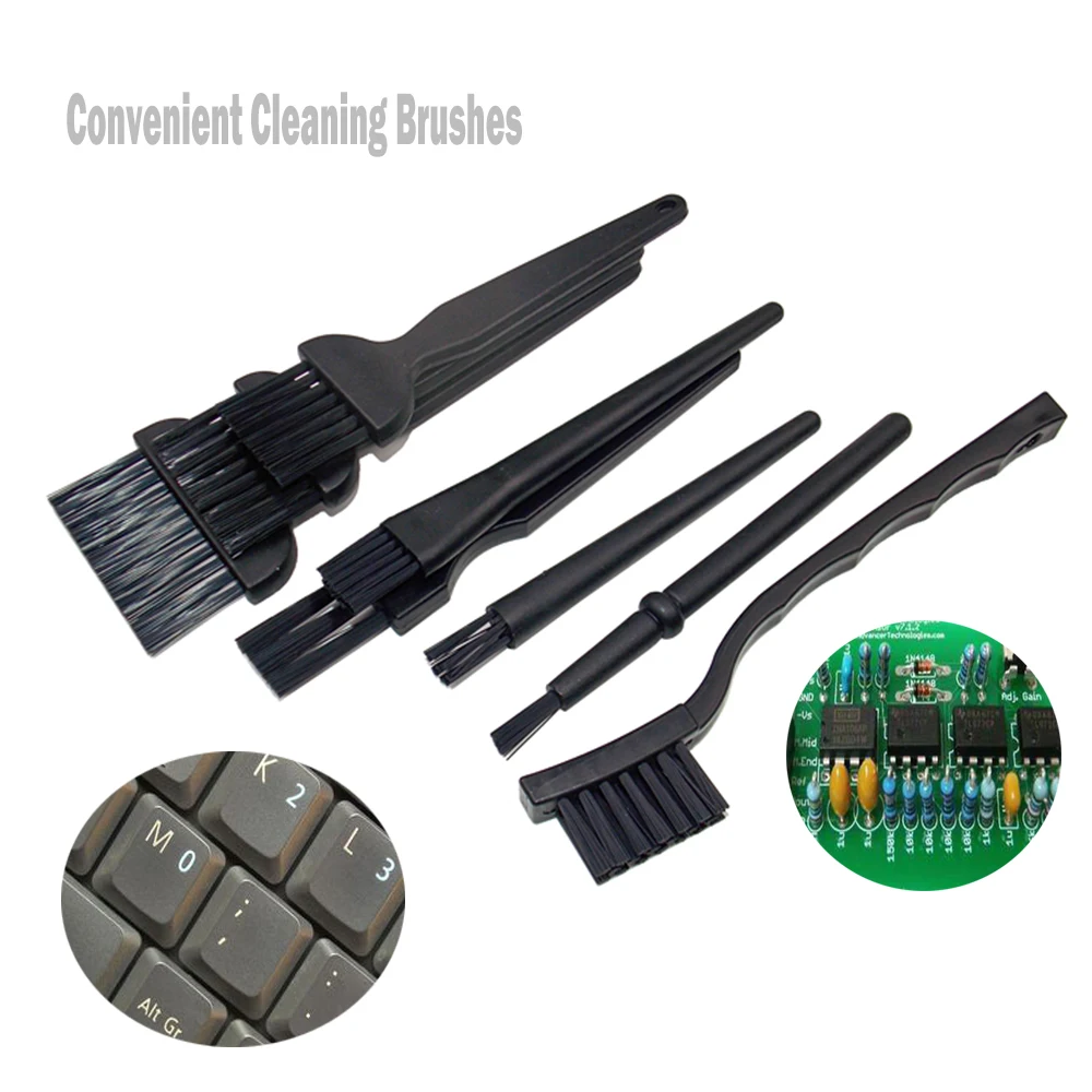 9/10pcs Anti Static Brushes Portable Plastic Handle Nylon Cleaning