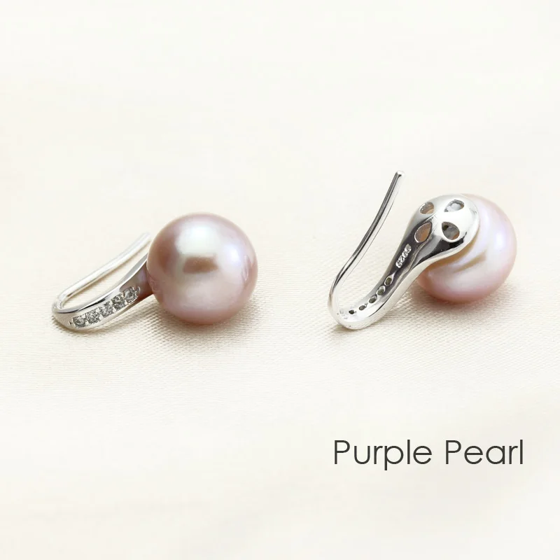100% Genuine Natural Pearl earrings,fresh water pearl earrings for women white pearl earrings silver 925 jewelry birthday gift 