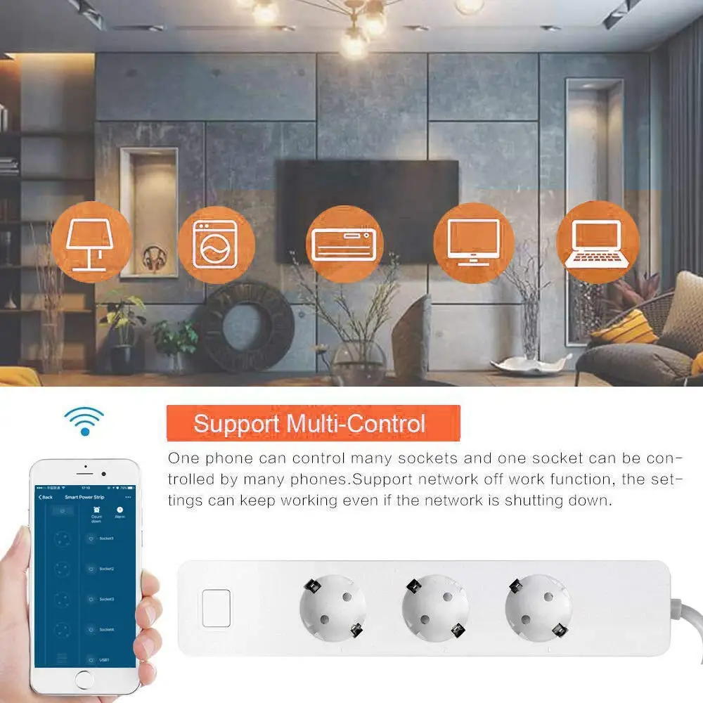 tomadas de controle remoto por smartphone para