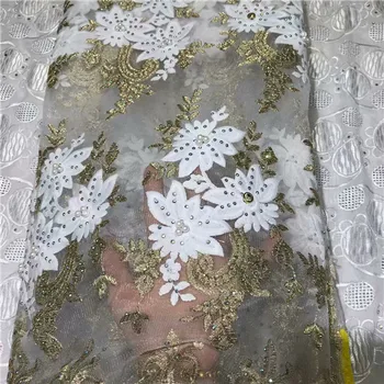 

New Design African lace fabric 2019 high quality lace For Dress guipure lace alibaba express With Stones nigerian lace fabric