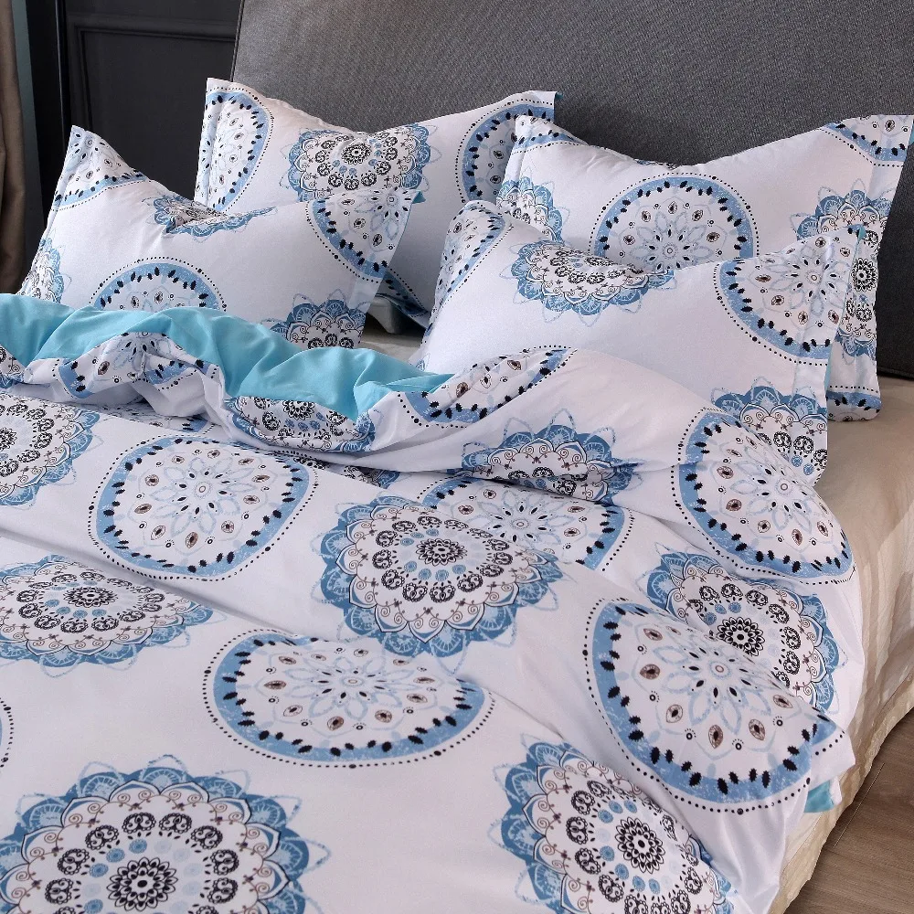 2019 Simple Bedding Set 3pcs2pcs Duvet Cover Pillowcase Single King Queen Size Comforter Cover Set With Pillow Sham No Sheet (8)