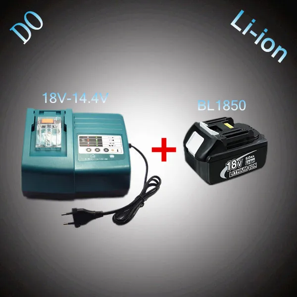 Запасной Reachargeable Li Ion 5000 мАч 18 В BL1850 с Мощность инструмент Батарея Зарядное