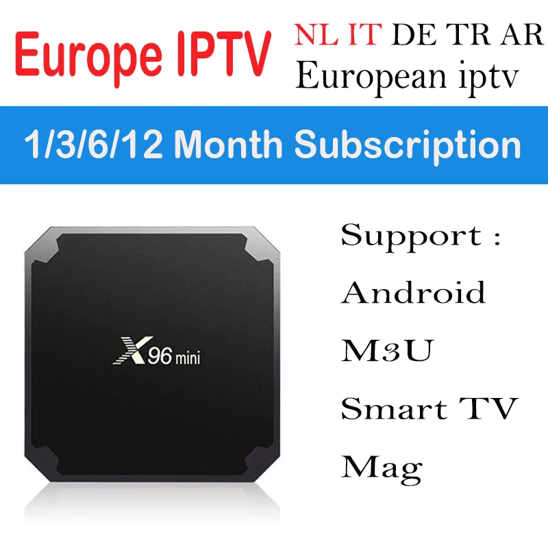 ريسيفر لتليفزيونات أندرويد الذكيّة مع 6000 + قناة الهولندية اسبانيا ألمانيا العربية IPTV الاشتراك Abonnement ايف تي ل هولندا الايطالية
