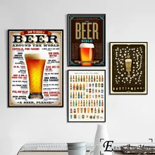 Как заказать пиво старинный Char плакат и печать холст Художественная живопись настенные картины для бара паба украшения домашний Декор без рамки