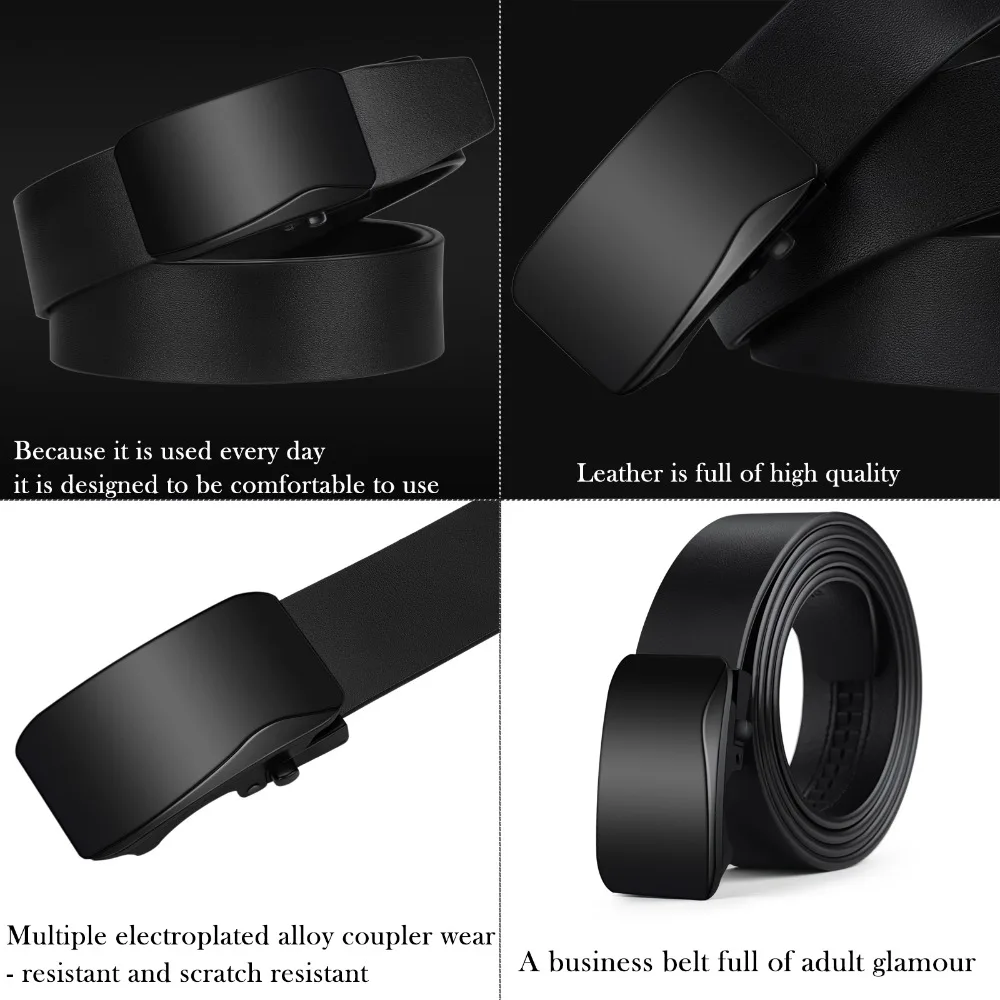 Mens Luxury Brand Belts Automatic Metal Buckle Cowskin Strap Fashion Casual Buckle Waist Belt Business Leather Belts