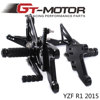 

GT Motor - Full CNC Aluminum Motorcycle Adjustable Rearsets Rear Sets Foot Pegs For YAMAHA YZF-R1 2015-2017