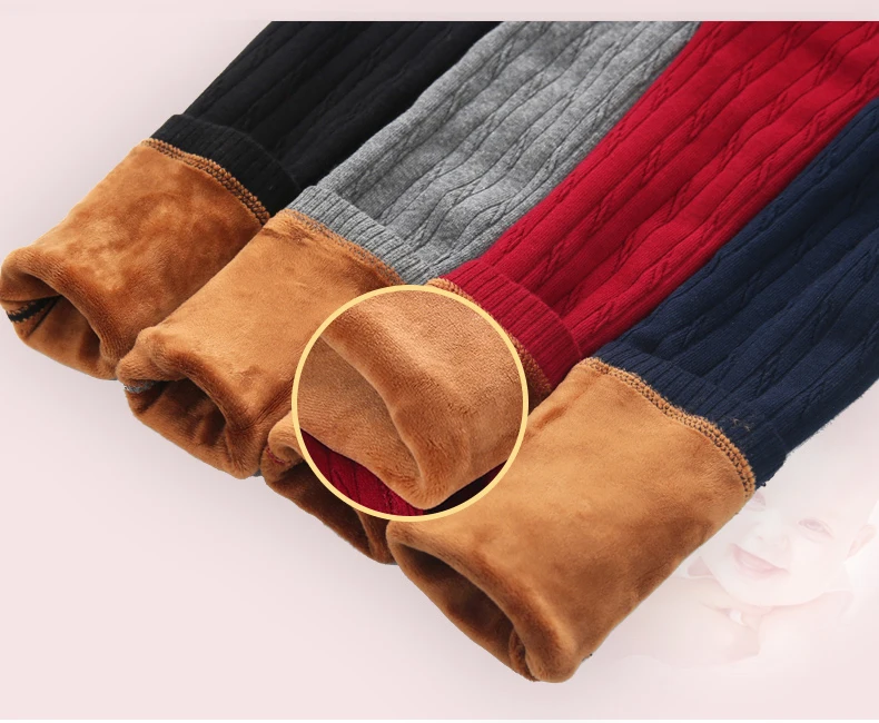 

Girls Leggings 2017 Children Clothing Winter Baby Girl Clothes Warm Elastic Striped Thicken Pants for Kids t