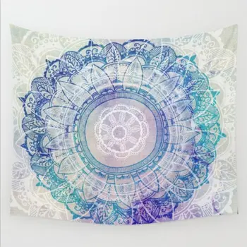 

Popular Indian Wall Hanging Elephant Flower Tapestry Psychedelic Bohemian Tapestries (L/203153cm,Blue)