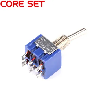 

100PCS ON-ON SPDT Mini 6 Pin 2 Position Toggle Switch AC 125V/6A 250V/3A