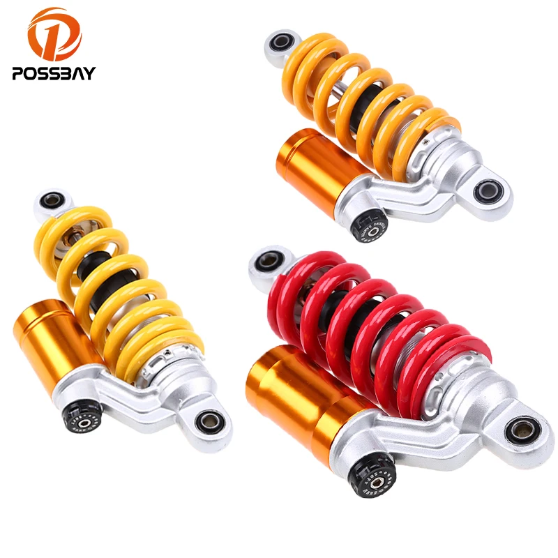 

POSSBAY Red/Yellow Motorcycle Air Shock Absorbers for Yamaha Honda 240mm 260mm Motorcycle Rear Suspension Adjustable