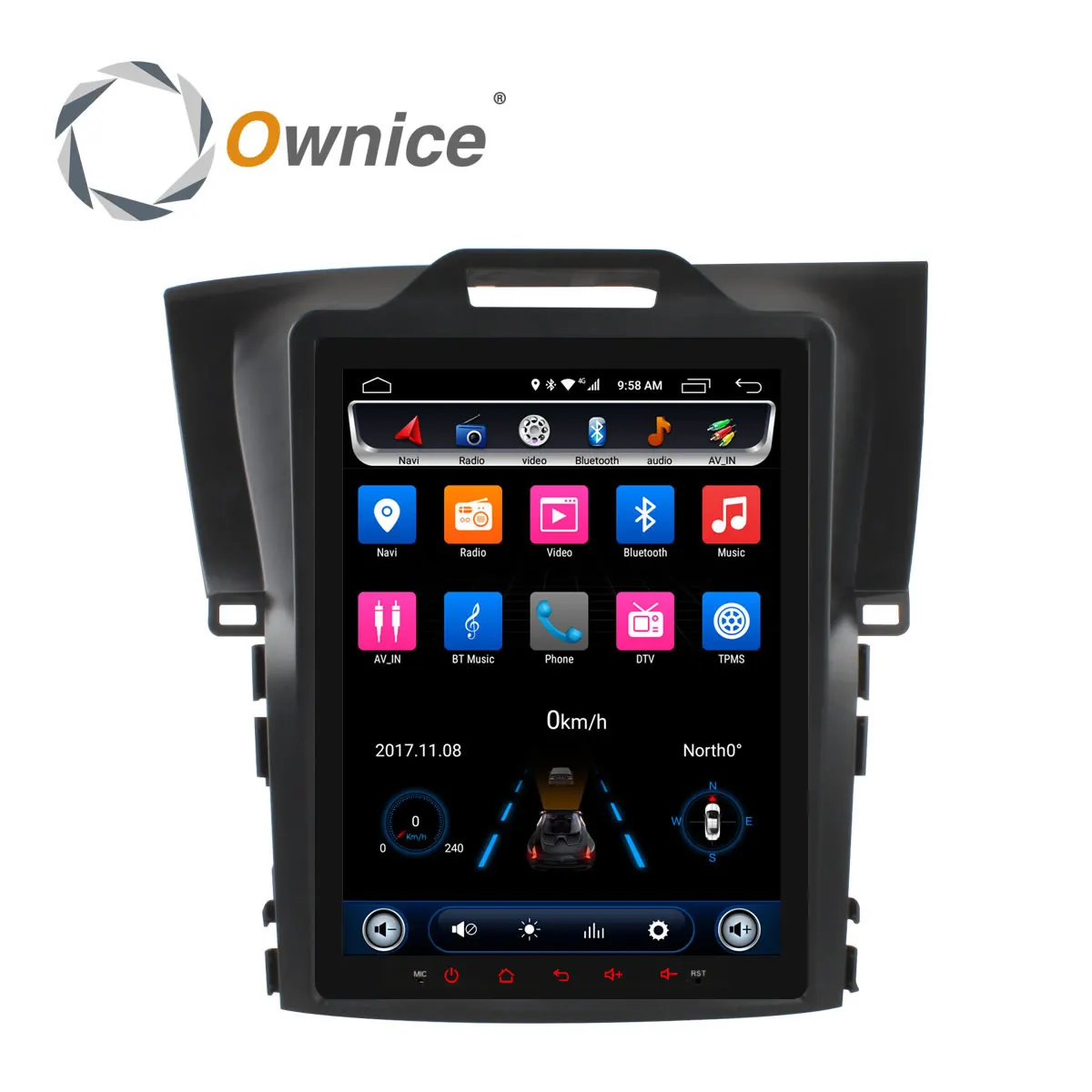 

Ownice Tesla style 10.4 Inch 8 Core Android6.0 Car DVD Player for Honda CRV 2012-2016 car GPS navi stereo Radio vedio 32G 2.5D