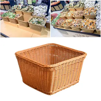 

Hand-woven Storage Basket Flower Pot Natural Rattan Basket Plant Pot Toys Holder Laundry Basket Container Home Decoration