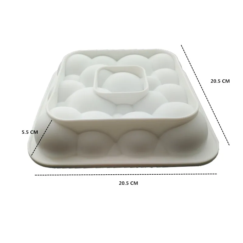 SHENHONG 3 шт. силиконовая форма для выпечки художественная форма для торта сковорода 3D Сетка блок облака Алмазная силиконовая форма-сердце мусс