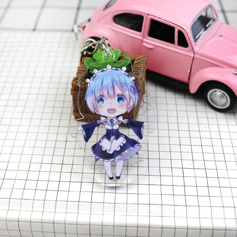 Брелок для ключей в стиле аниме Re Zero модный брелок другом мире подвески ювелирные