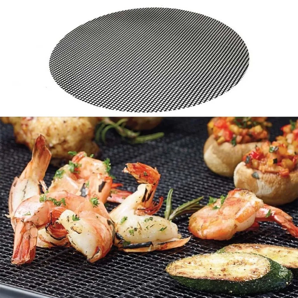 

BBQ Grill Mesh Mat Teflon Reusable Sheet Resistant Non-Stick Barbecue Bake Meat Barbecue Supplies Fish Vegetable Smoker Mats