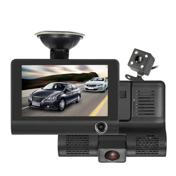 

Dashcam DVR Car DVRs Dash Cam Registrar Auto Camera Video Recorder Camcorder 4" 1080P Three Lens Loop Recording Autoregistrator