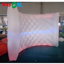 8x4.9x7.5ft Inflatable Photo Booth Backdrop Led Inflatable Wall for Party Wedding Advertising