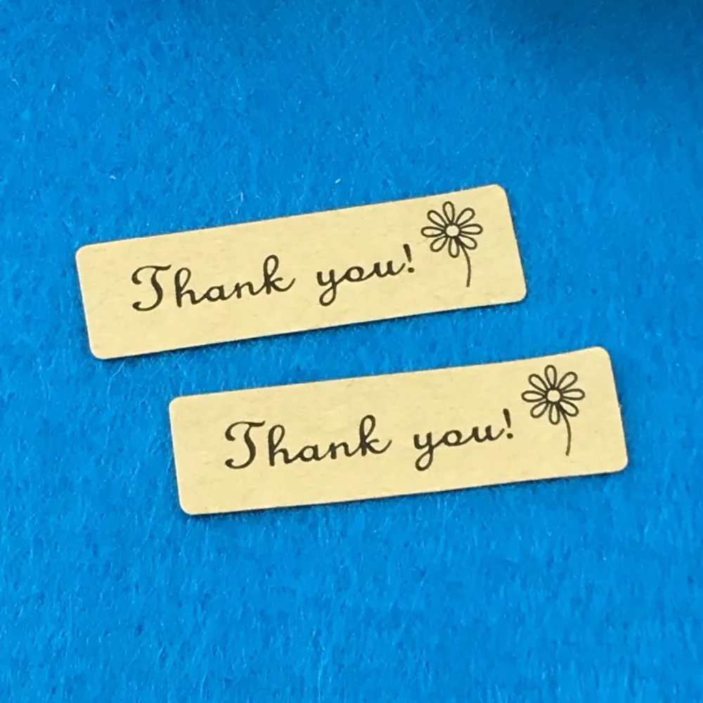 100 шт./лот крафт наклейки этикетки спасибо Крафт Клейкие этикетки|label thank you|sticker