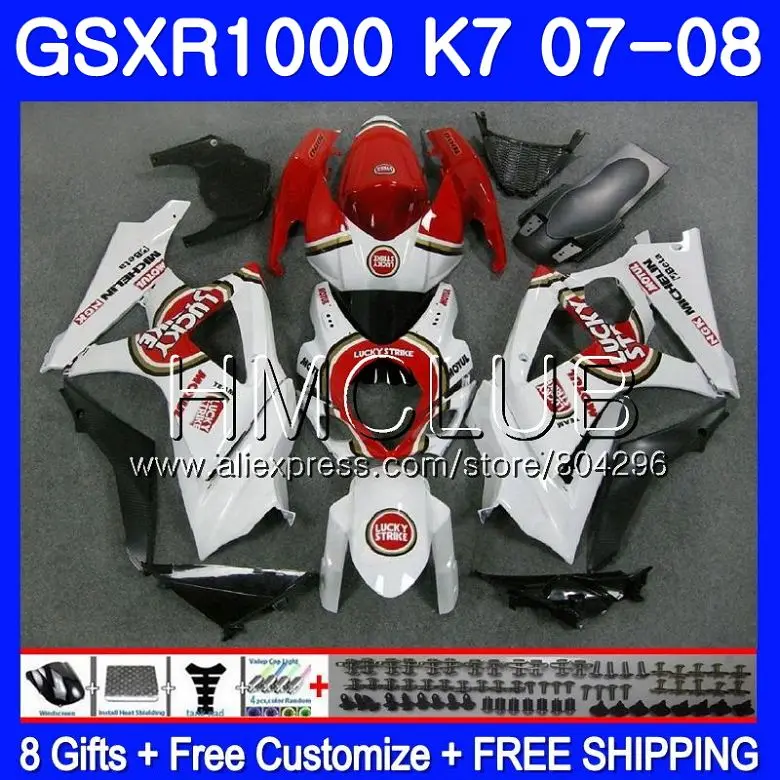 

Body For SUZUKI GSXR-1000 K7 GSX-R1000 GSXR 1000 07 08 35HM.18 GSXR1000 07 08 Bodywork GSX R1000 2007 2008 Lucky Red Fairing