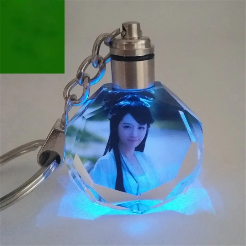 

custom key chains put your photo or your Family photo crystal keychain for lover's women men Can shine Christmas present