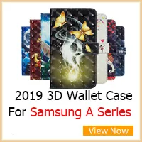 2019 3D Painted Wallet Case For Samsung A Series