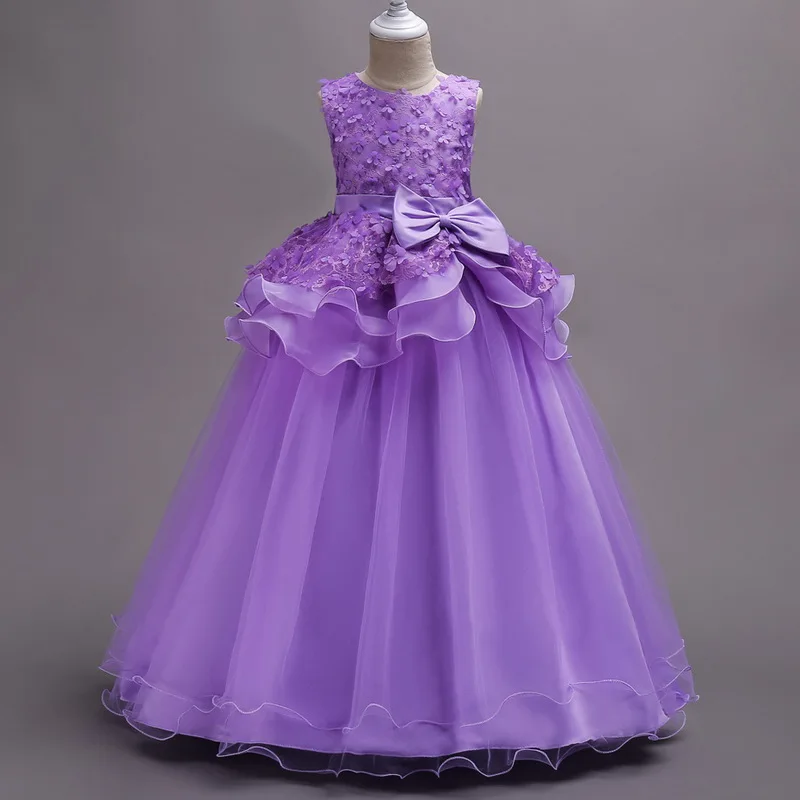 

Holapinna Kids Maxi Dress for Wedding and Party Girls Birthday Dress Costume Princess Dress Elegant Long Dresses for Girls 4-14Y