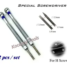 2 шт./партия отвертка типа H для часов Hublot, ободок, ремешок, инструмент для ремонта часов-двойное лезвие 1,0 мм и 1,5 мм Herramientas