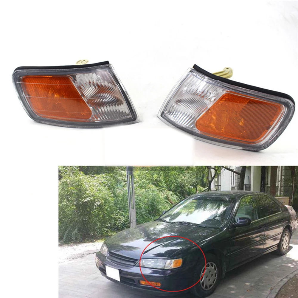 APC Front Clear Lens Car Corner Turn Signal Lights for Honda Accord CD4 CD5 1994 1997