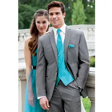 tuxedo wedding suits gray dress custom made suit 3 piece suits high quality classic formal wear