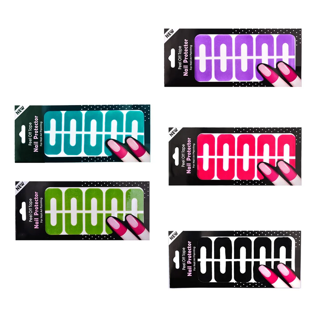 25 Pairs Nail Art Spill Proof Nail Stickers Nontoxic Antioverflow Can