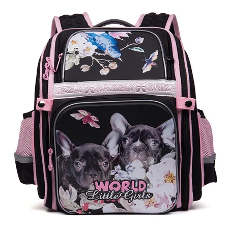 Рюкзак для детей 1-4 лет, школьные сумки для девочек-подростков, сумка для книг с рисунком кота, собаки, водонепроницаемый нейлоновый ортопедический рюкзак - Цвет: Синий