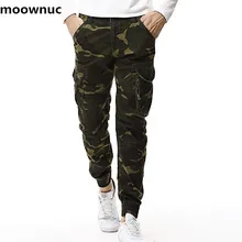Мужские брюки карго высокого качества, военные повседневные брюки Hommme, хлопковые легкие Длинные свободные камуфляжные брюки карго для мужчин