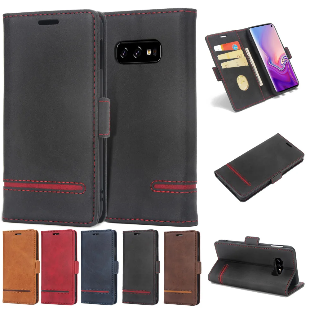 S9plus wallet cases for samsung Galaxy S8 S9 plus S10 lite phone case card slots luxury flip covers PU leather full cover | Мобильные