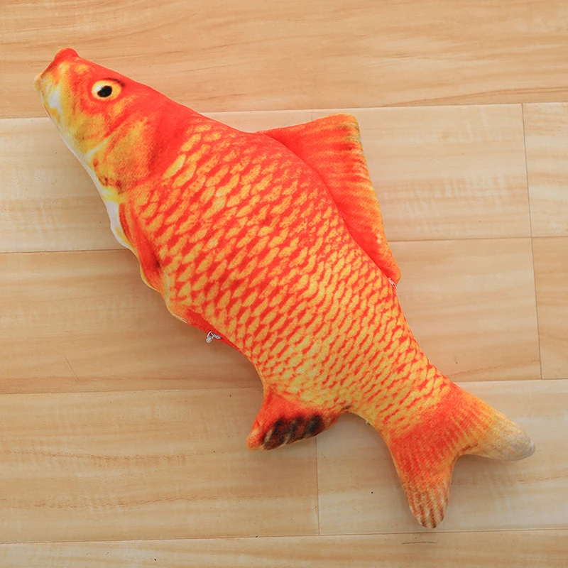 Cute Favor Fish Toy Catnip Scratchboard Scratching Post Plush Stuffed Fish Fish Shape Toy For Dogs 2