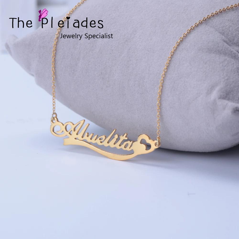 Solid Silver Custom Name Necklace With 
