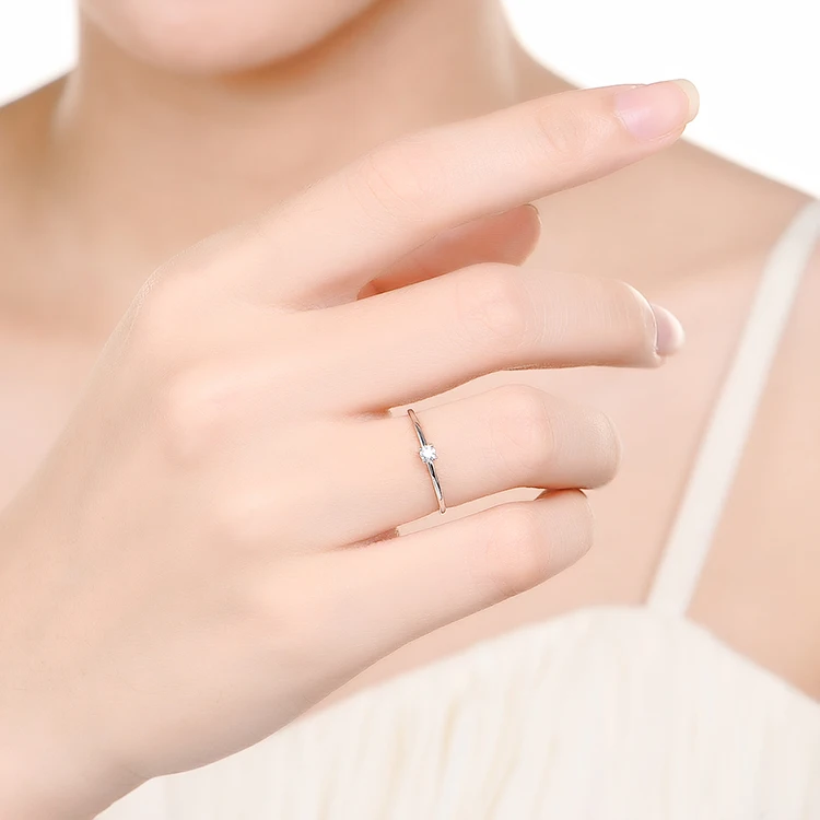 18k Pure Gold Rings Noble Diamond 750Solid Female Exquisite Elegant Precious Fine Jewelry Beautiful Women Ring