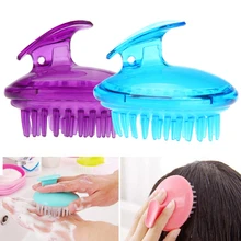 1 шт., силиконовый массажный гребень для мытья волос и кожи головы, 9X7 см, обезболивающий Массажер для душа, мытья тела, Очищающая щетка для релаксации, инструмент