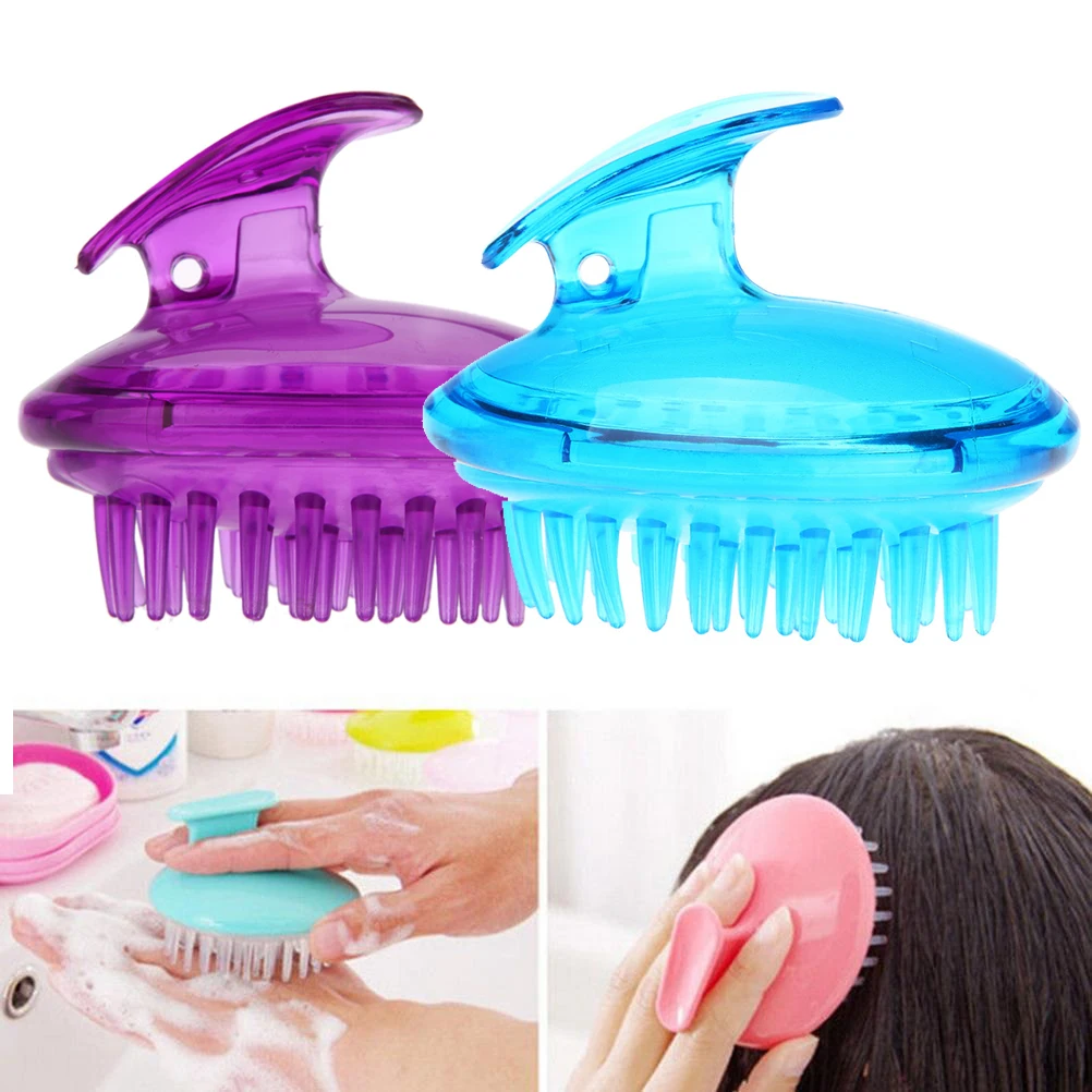 

1Pc Silicone Washing Hair Scalp Massage Comb 9 X 7cm Pain Relief Shower Body Washing Massager Cleaning Relaxation Brush Tool