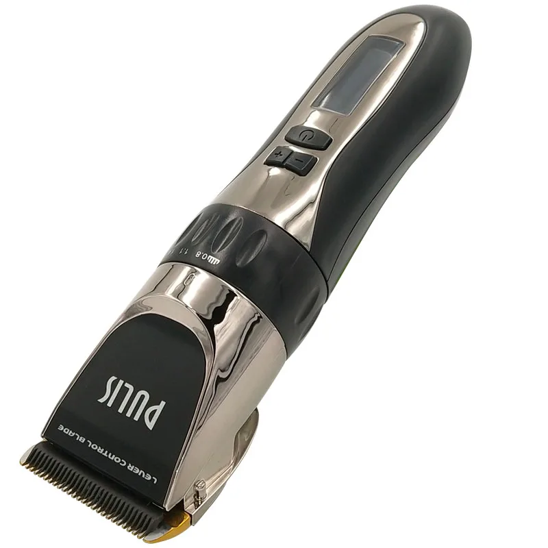 PULIS Profession Hair Clipper 2200mAh 100-240V Rechargeable Electric Hair Trimmer with LCD Display Haircut Machine Barber Tool
