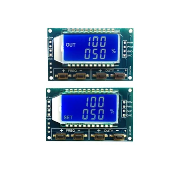 

LCD Square wave rectangular wave signal generator pwm DC motor governor module pulse adjustable frequency control 1Hz~150KHz