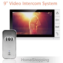 ENVÍO GRATIS Wired Nueva 9 pulgadas TFT LCD Monitor Video de la Puerta Sistema de Intercomunicación teléfono Con 1 Cámara de Visión Nocturna Al Aire Libre EN la ACCIÓN
