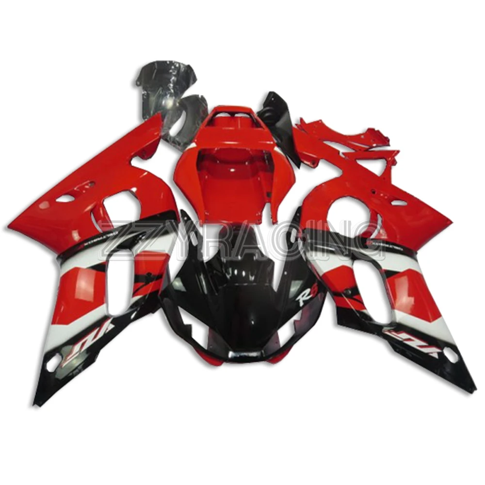 Инъекции Обтекатели для Yamaha R6 1998-2002 99 00 01 заполнить панели комплект 1999 2000 2001 ABS Пластиковый Обвес красные черные корпуса