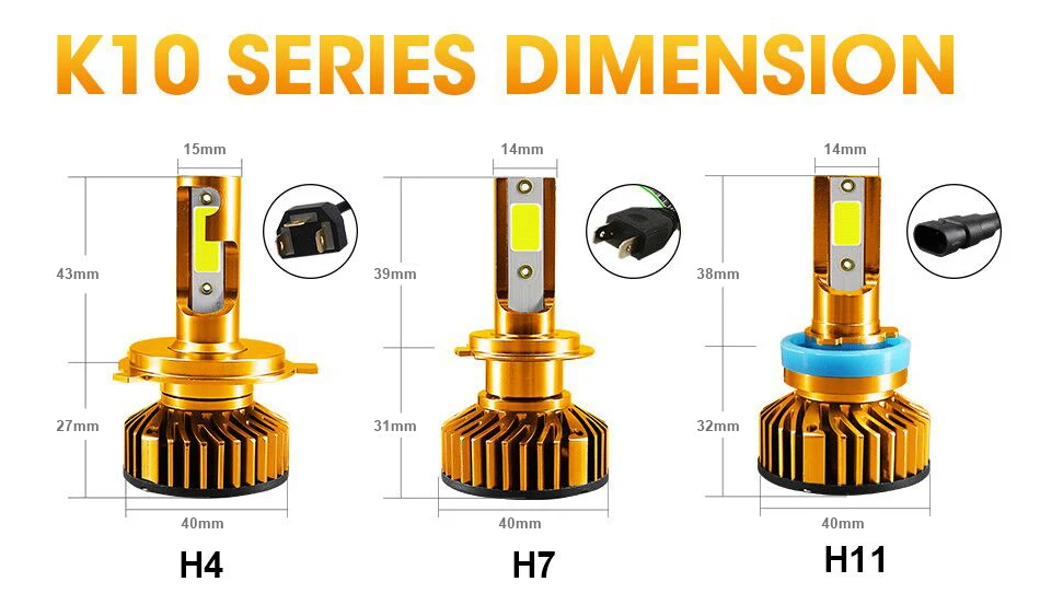 HLXG новое мини H4 canbus H7 светодиодный фар автомобиля Комплект 4300 К 8000 10000LM H1 H3 H11 9005 HB3 9006 HB4 H8 6000 К лампочки Автомобильные аксессуары