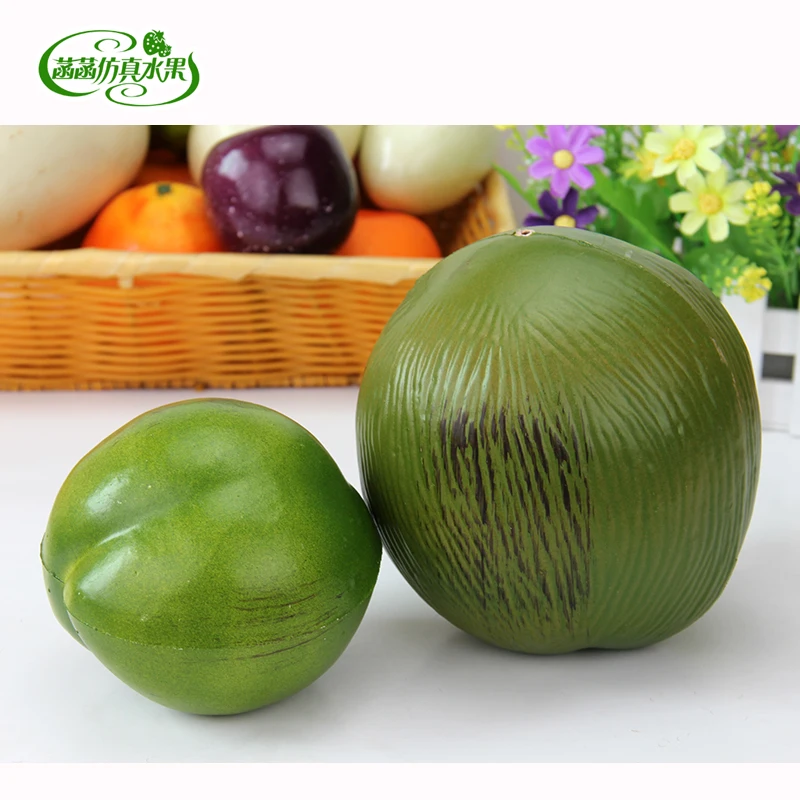 

High artificial coconut plastic coconut fruit fake fruit model toy