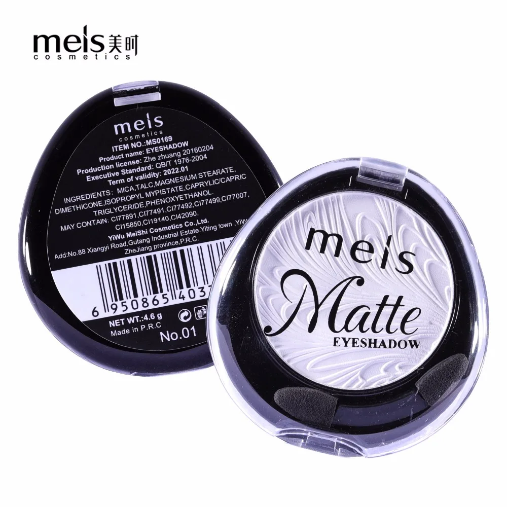 

MEIS Brand Matte Eyeshadow Palette Makeup Cosmetics Matte Metallic 1 Color Nude Creamy Pigmented Professional Shadow MS0169