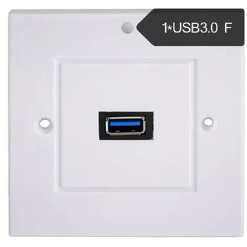 

70mm*115mm High Quality 1 Port USB 3.0 Wall Face Plate Socket Coupler Outlet Panel Powe