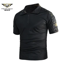 Мужская быстросохнущая военная форма, рубашки поло, дышащие, впитывающие влагу, армейские футболки, летние, тактические, камуфляжные рубашки, S-3XL