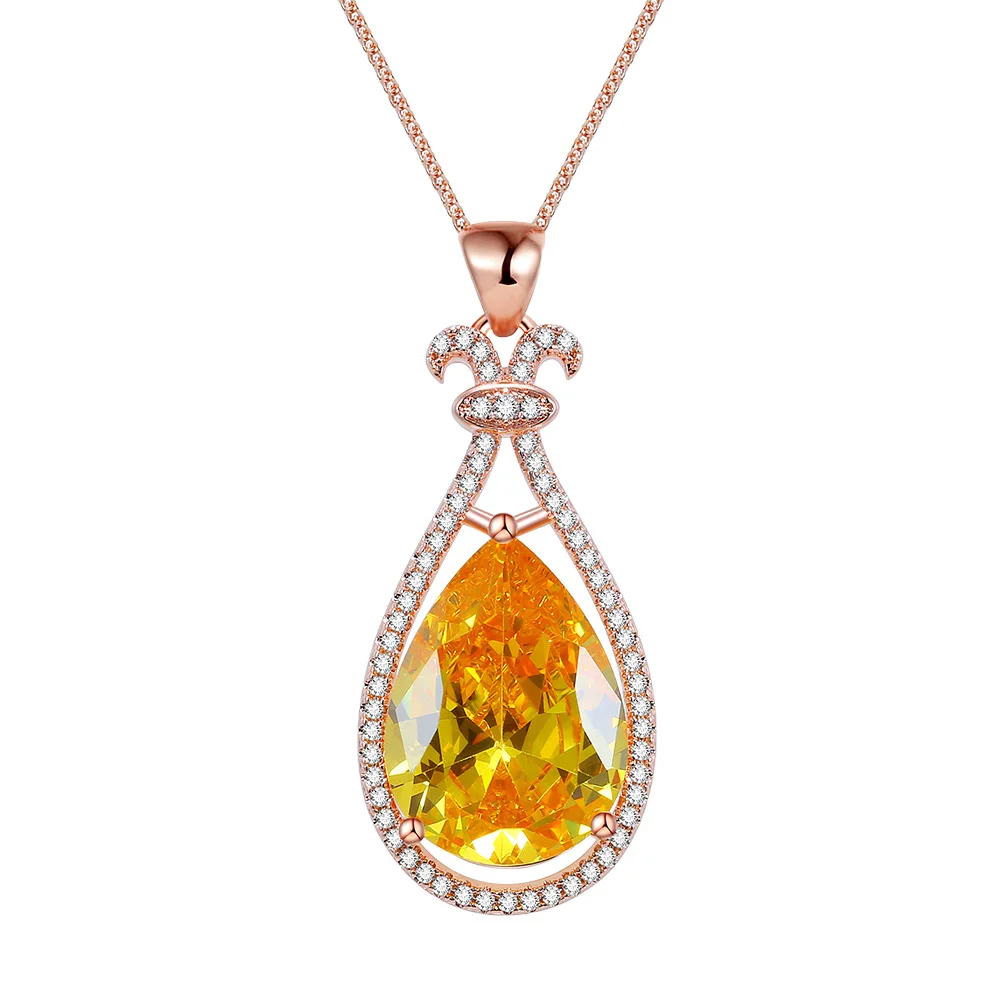 

Classical Water bottle AAA Zircon Necklace High Quality Simple Multi Colors Vase Necklaces for Women ZK50