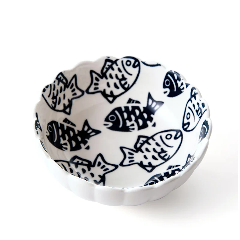 Japanese and wind hand-painted ceramic bowl occupy the home Retro thread household utensils rice bowls salad of soup | Дом и сад