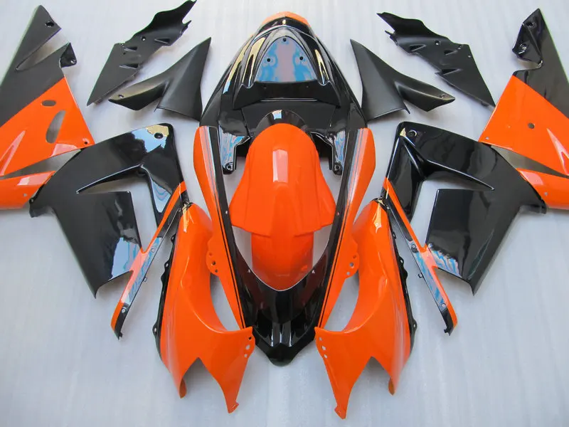 

Motorcycle Fairing kit for KAWASAKI Ninja ZX10R 04 05 ZX 10R 2004 2005 zx 10r ABS Orange gloss black Fairings set+gifts KA13